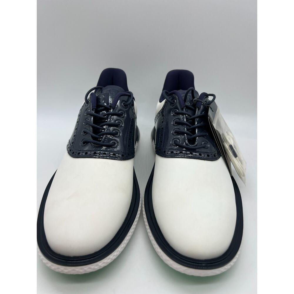G/FORE Galivant2r T.P.U. Saddle Men 7. 5W Golf Shoes Snow/Twilight GMF000068 - Picture 13 of 16
